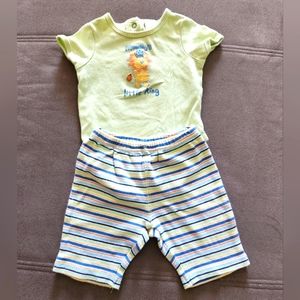 Circo 2-Piece Baby Set, Lime Green - 3M